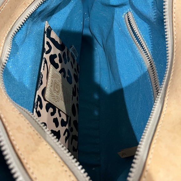 Consuela Wesley Silver and Tan Women's Satchel - Picture 6 of 14